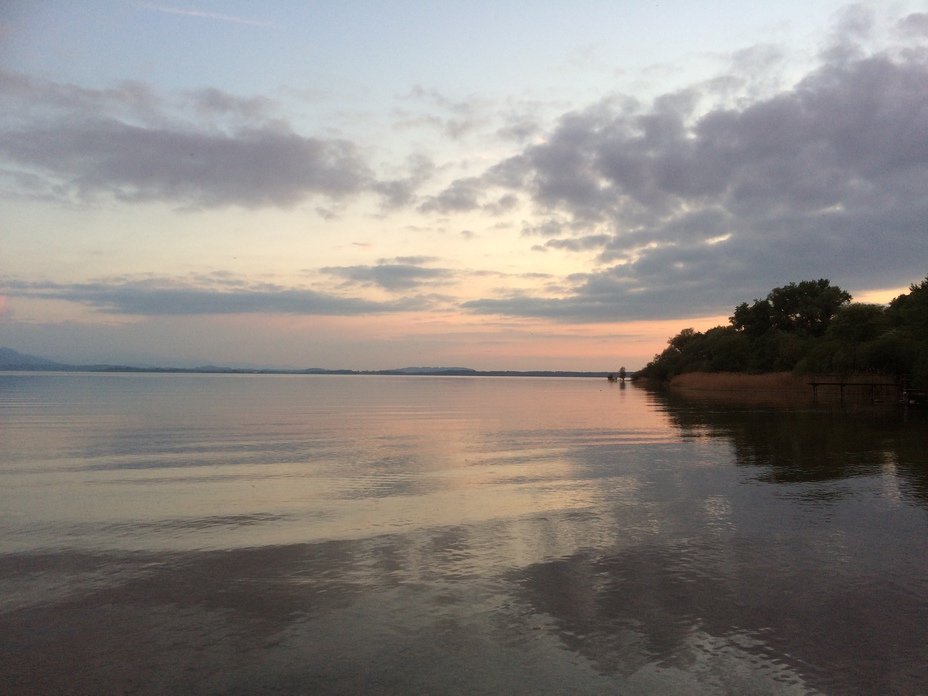 Camping Seehäusel Chiemsee in the evening